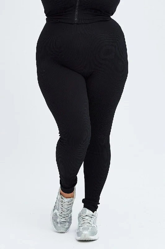 Black Leggings Seamless Activewear