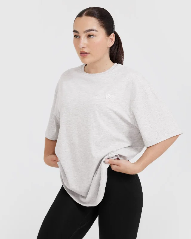 Classic Oversized Lightweight T-Shirt | Grey Marl