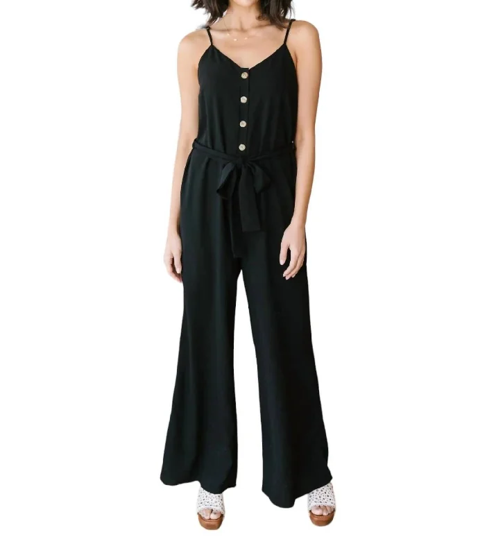 Dressed For The Night Jumpsuit In Black