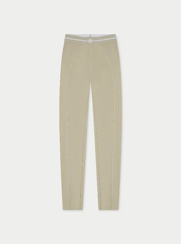 EMBLEM JERSEY LEGGINGS - BEIGE