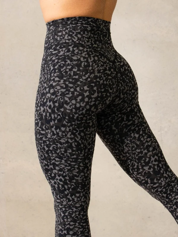 Empower High Waisted Leggings - Black Leopard