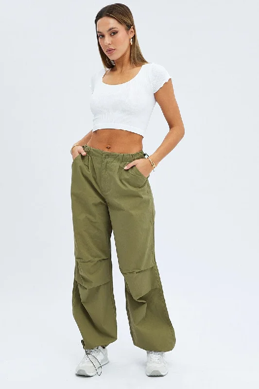 Green Parachute Cargo Pants