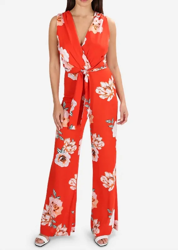 Kimora Jumpsuit In Poppy Floral