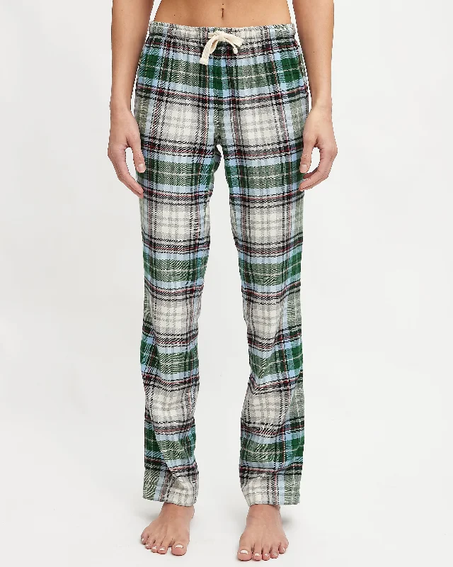 Ladies Festive Flannel Plaid Lounge Pant