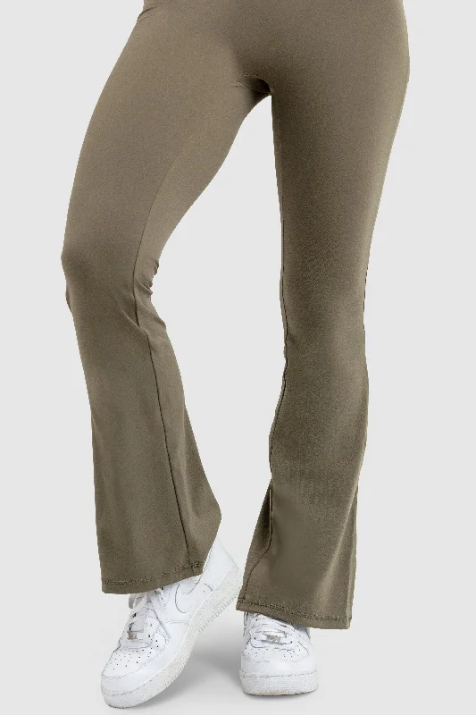 MotionSoft Flared Leggings - Deep Khaki