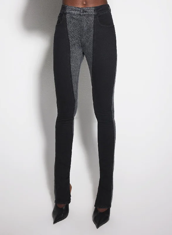 bi-tone black skinny jeans