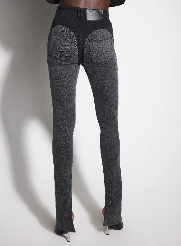 bi-tone black skinny jeans