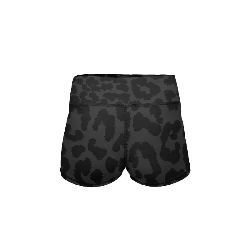 Night Leopard Yoga Shorts