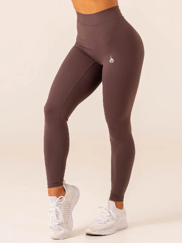 NKD V Scrunch Leggings - Plum