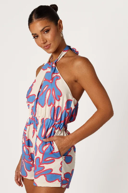 Noa Halter Playsuit - Flori Print