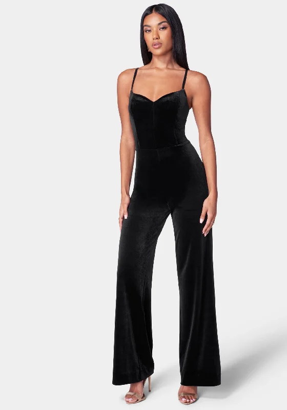 Removable Ruffle Top Wide Leg Jumpsuit