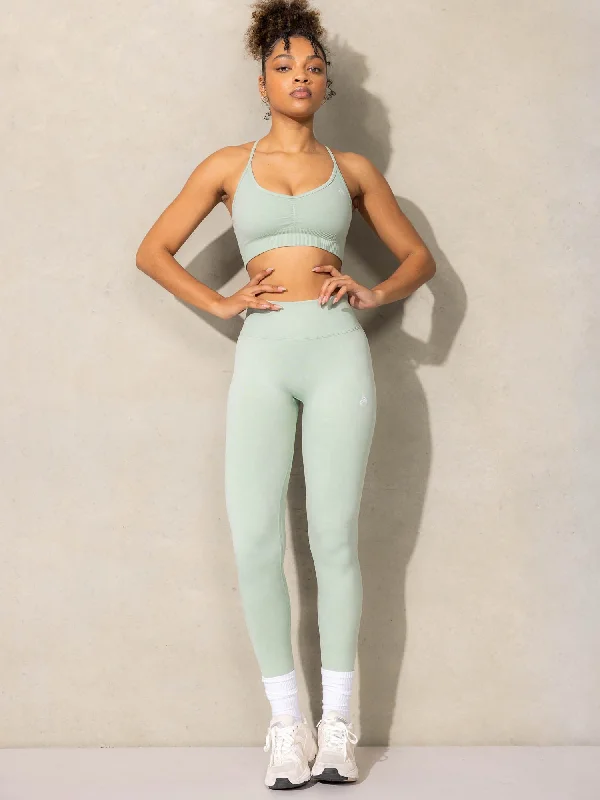 Stonewash Scrunch Seamless Leggings - Mint Stonewash