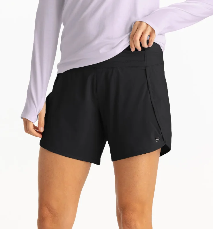 Women's Bamboo-Lined Breeze Short – 6"" - Black