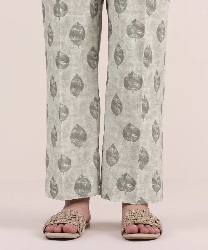 Printed Cambric Straight Pants