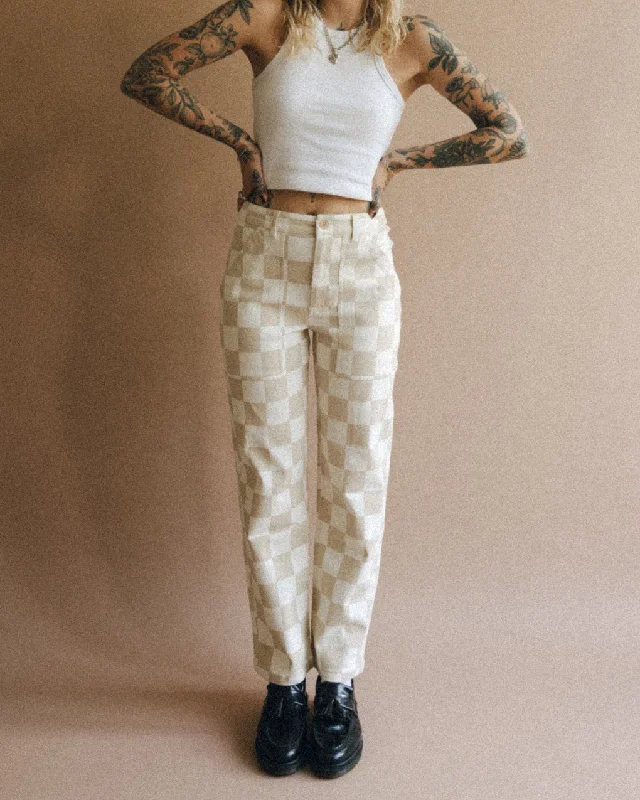 304 Service Fatigue Pants - Stone Checkerboard