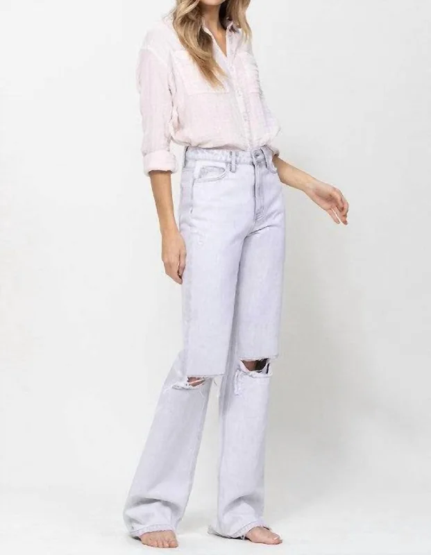 90’S Vintage Flare Jeans In Denim Bright