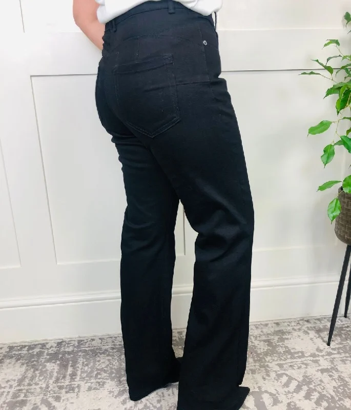 Black Bootcut Enhancer Jeans