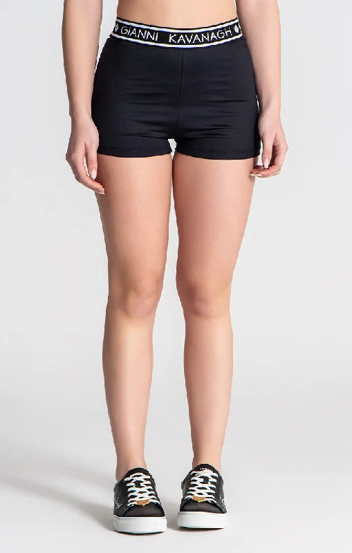 Black Elastic Shorts