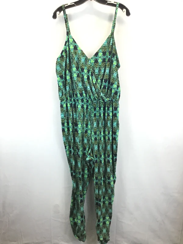 Black & Green Jumpsuit Eye Candy, Size 2x