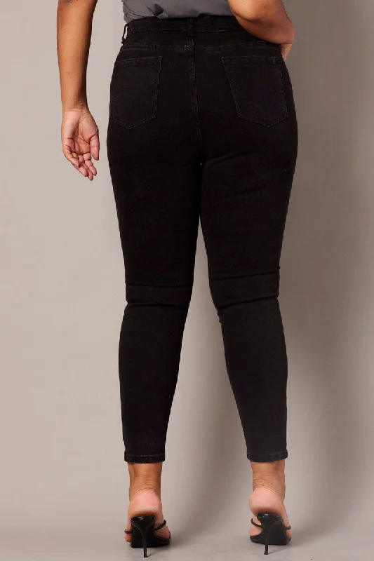 Black Skinny Jeans High Rise