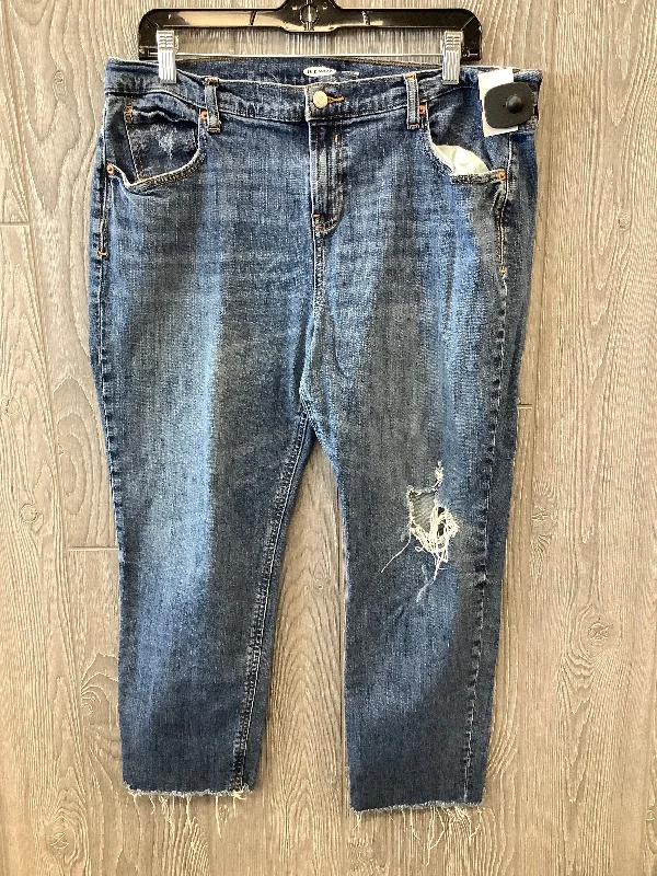 Blue Denim Jeans Boyfriend Old Navy, Size 14