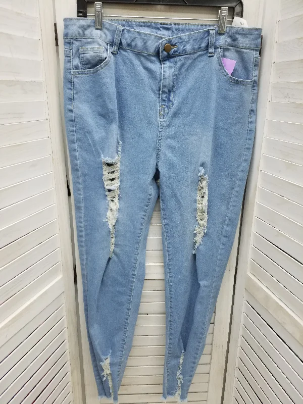 Blue Denim Jeans Skinny Clothes Mentor, Size Xxl