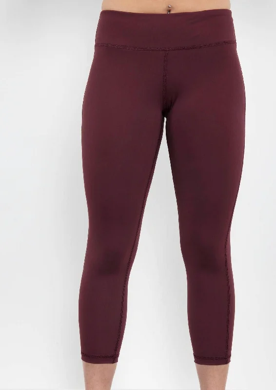 Burgundy Sculpt Crop Legging