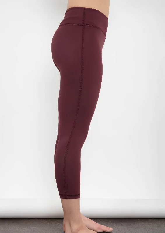 Burgundy Sculpt Crop Legging