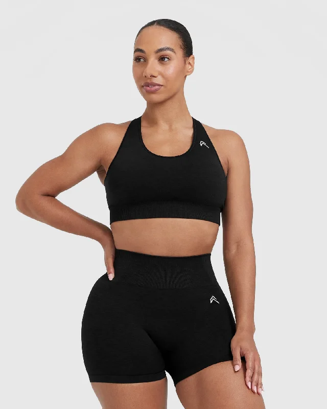 Classic Seamless 2.0 Bralette | Black Marl