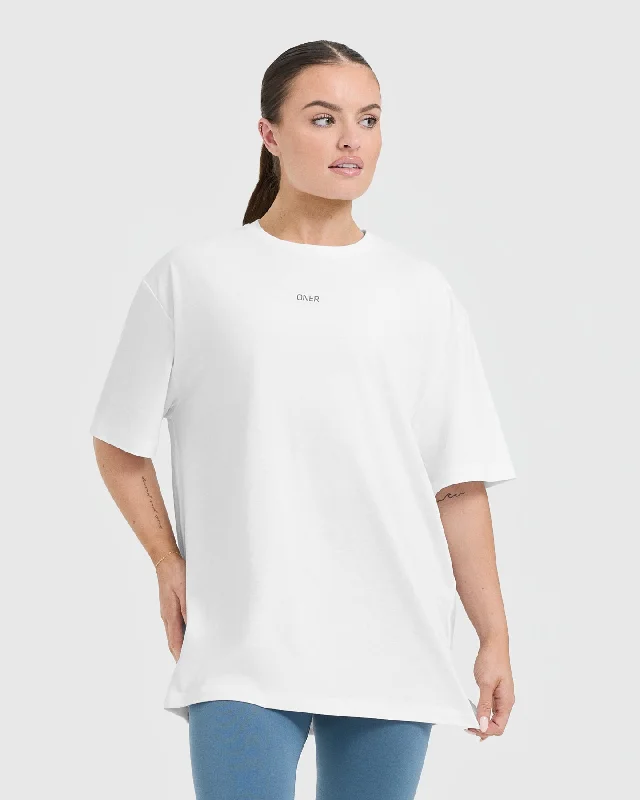 Classic Oner Graphic Oversized Lightweight T-Shirt | White