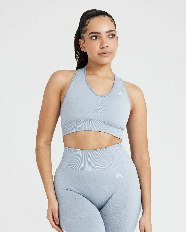 Classic Seamless 2.0 V-Neck Bralette | Smoke Grey Marl