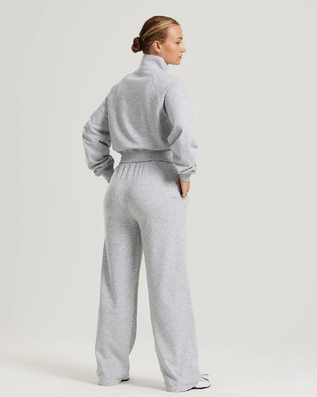 Comfort Light Straight Leg Joggers | Silver Grey Marl