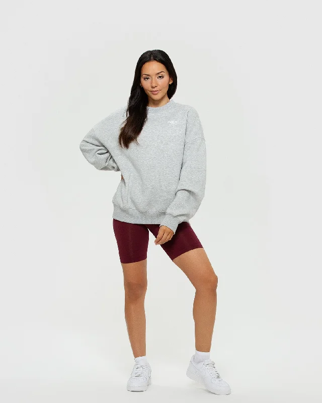 Comfort Oversized Crew Neck | Silver Grey Marl