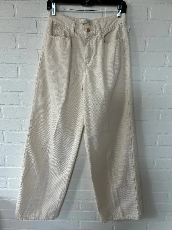 Cream Pants Wide Leg Universal Thread, Size 4