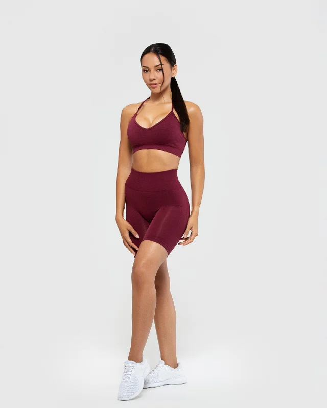 Define Seamless Halter Neck Bra | Dark Cherry