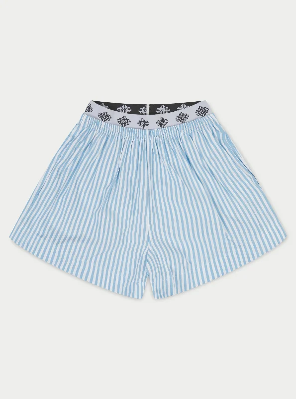 EMBLEM STRIPE SHORTS - BLUE