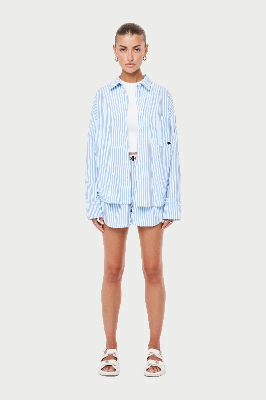 EMBLEM STRIPE SHORTS - BLUE