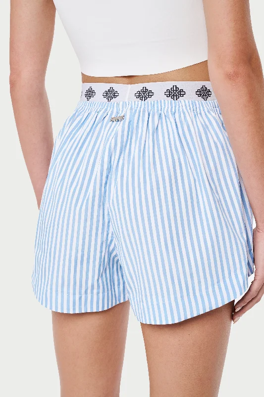 EMBLEM STRIPE SHORTS - BLUE