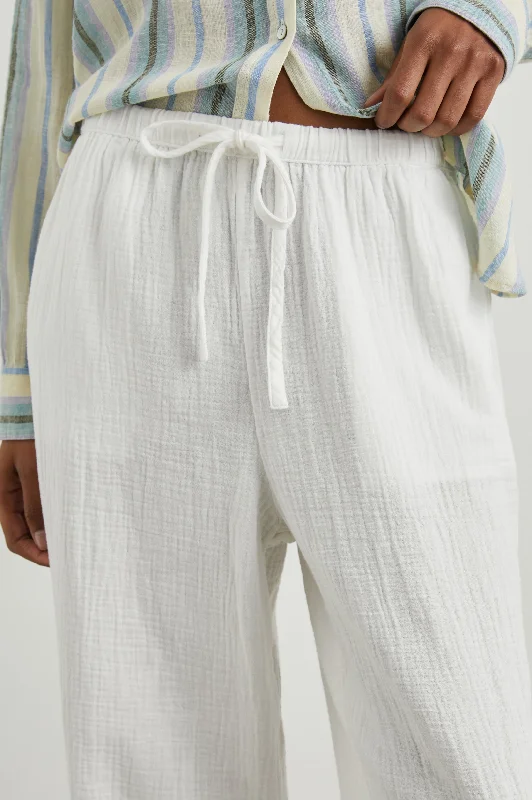 EMMIE PANT - GAUZE WHITE