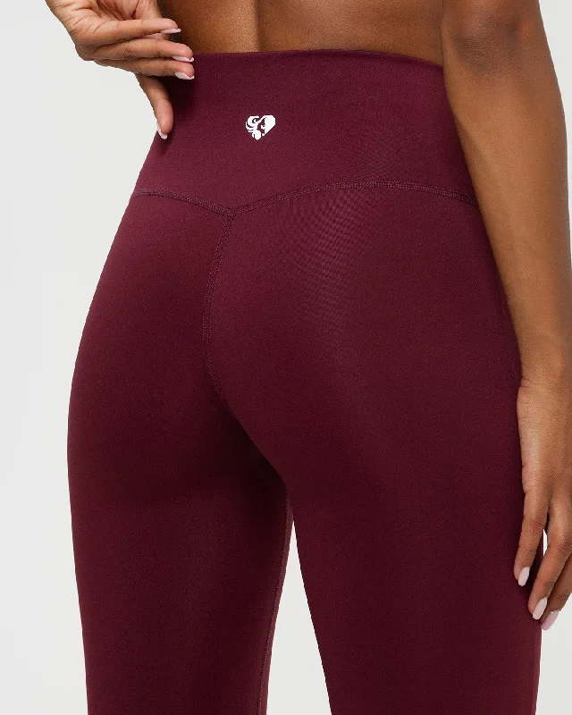 Essential Flared Leggings | Dark Cherry