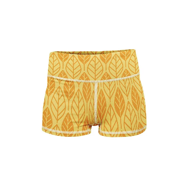 Golden Leaf Yoga Shorts