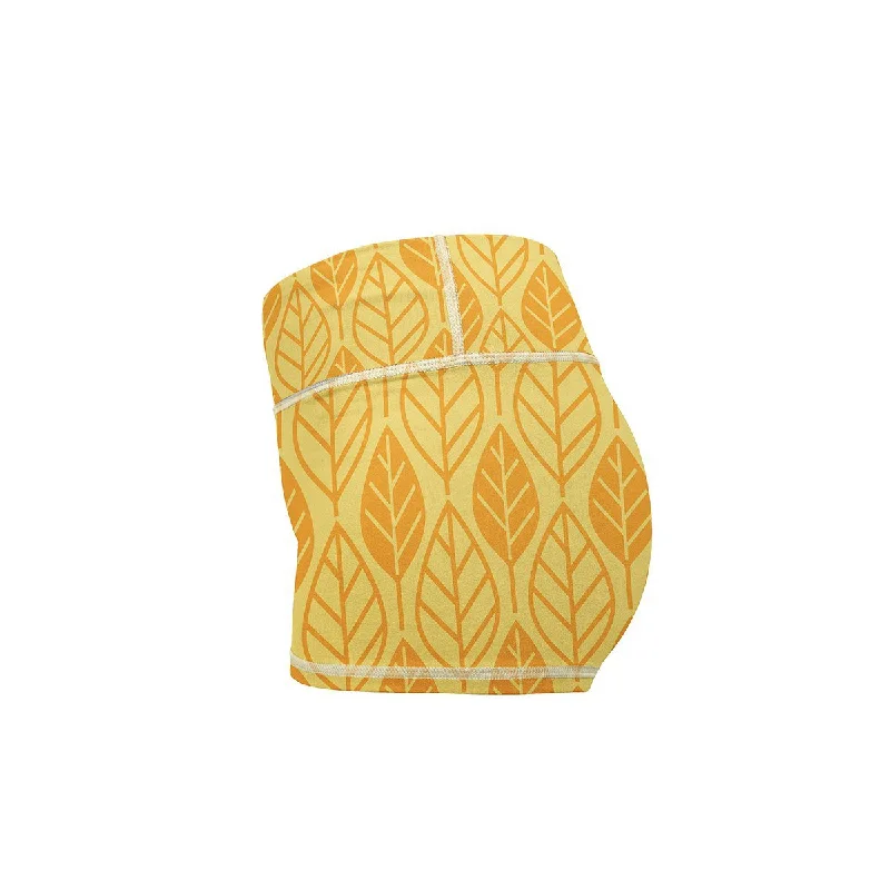 Golden Leaf Yoga Shorts