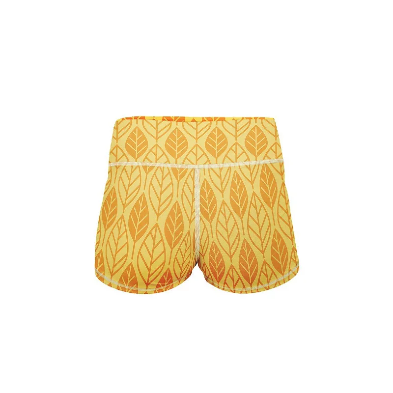 Golden Leaf Yoga Shorts