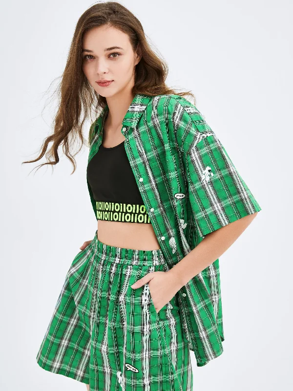 Green Plaid Shorts