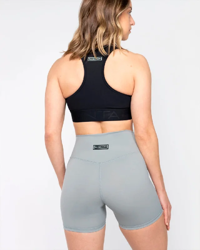 High Waist Power Tech Bike Short Grey