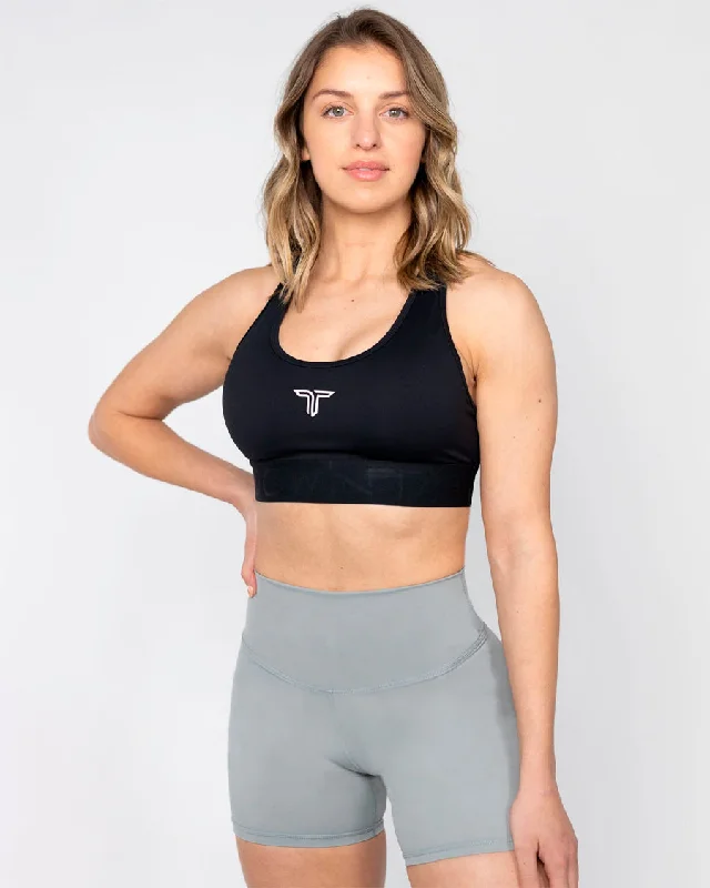 High Waist Power Tech Bike Short Grey