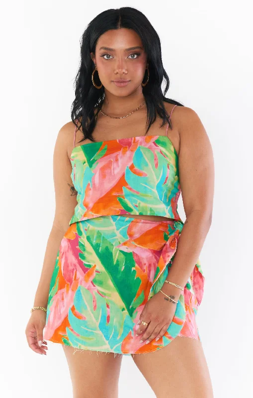 Iva Wrap Skirt ~ Tropics Palm