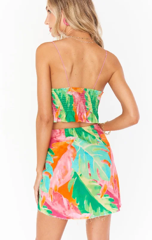 Iva Wrap Skirt ~ Tropics Palm