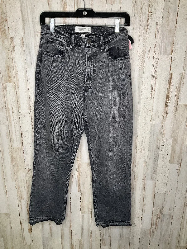 Jeans Boyfriend By Abercrombie And Fitch In Black, Size: 8