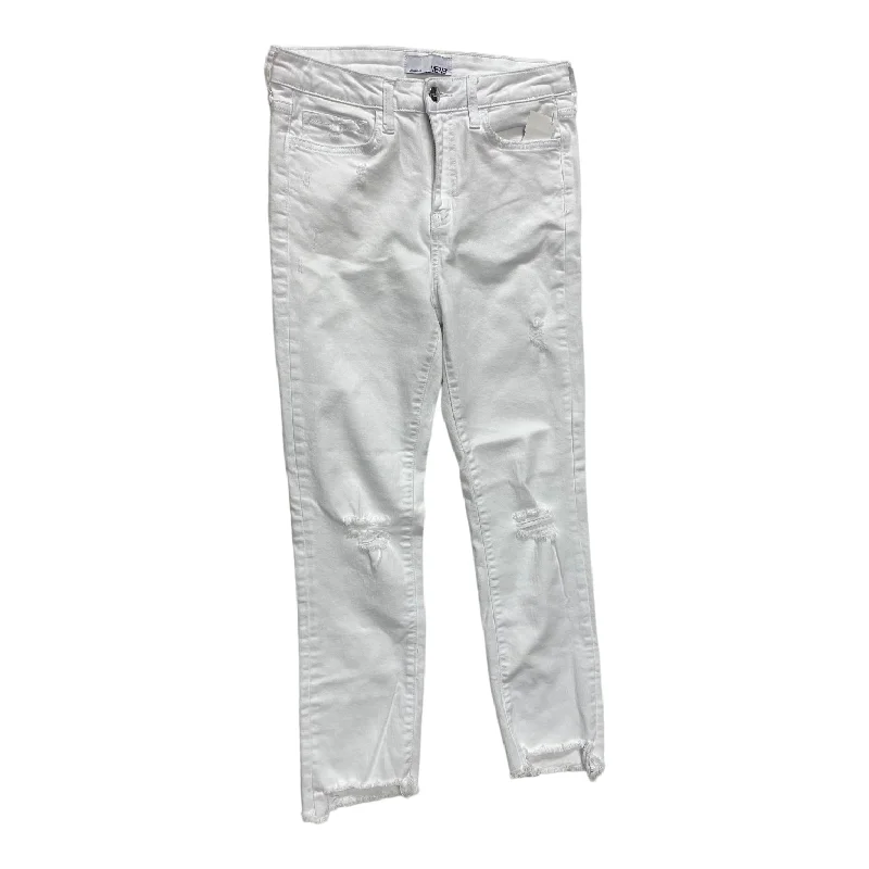 Jeans Skinny By Vervet In White Denim, Size: 4